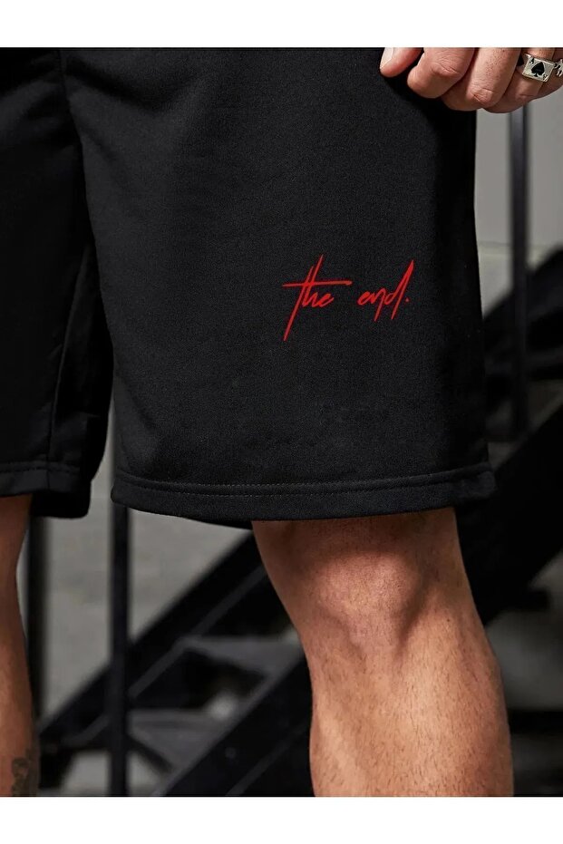 ERKEK Rahat Kesim Baskılı Şort - 4