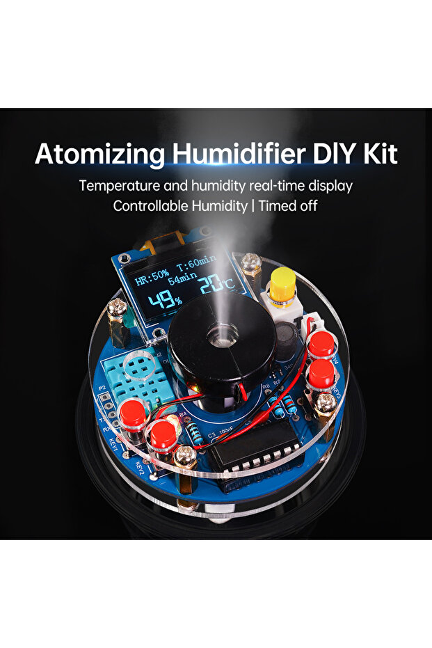 Electronic Humidifier Misting DIY kit OLED Display USB Temperature Humidity Spray Circuit Board A...