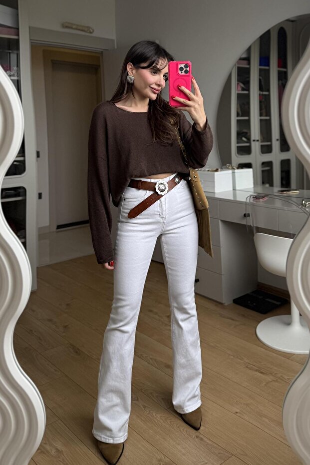 Beans Beyaz İspanyol Jean - 3