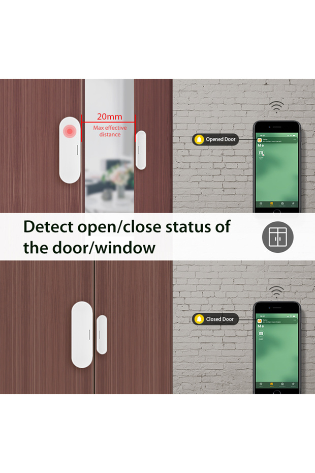 Tuya Matter Thread Door Window Sensor USB Powered Smart Home Wireless Detector Work With HomeKit ... - 4