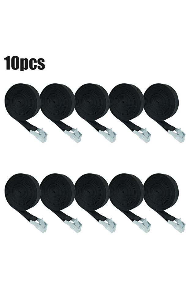 10pcs 26MMx3M 10PCS 3M Adjustable Reusable Lashing Straps with Antirust Alloy Buckles Cam Buckle Tie