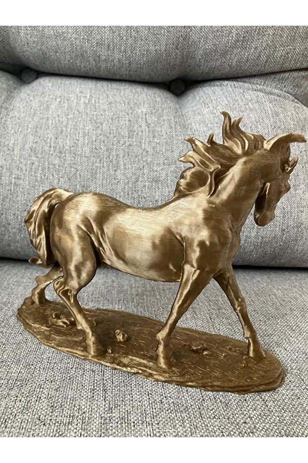 Bronz Gold At Büstü - 2