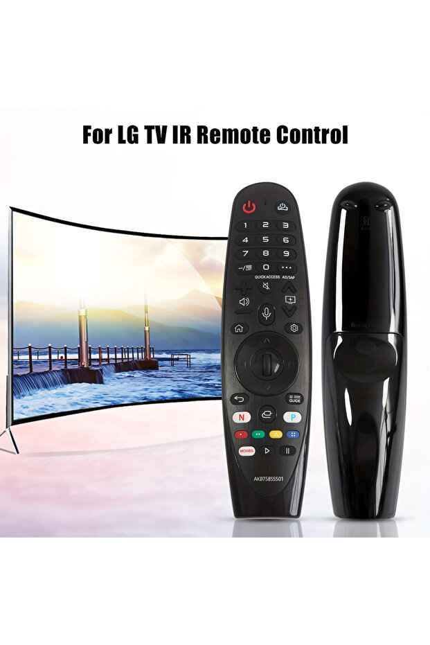 قطعتان من أجهزة التحكم عن بعد العالمية السوداء البديلة لجميع موديلات التلفزيون، تصميم بسيط، بدون وظيفة صوتية - 1