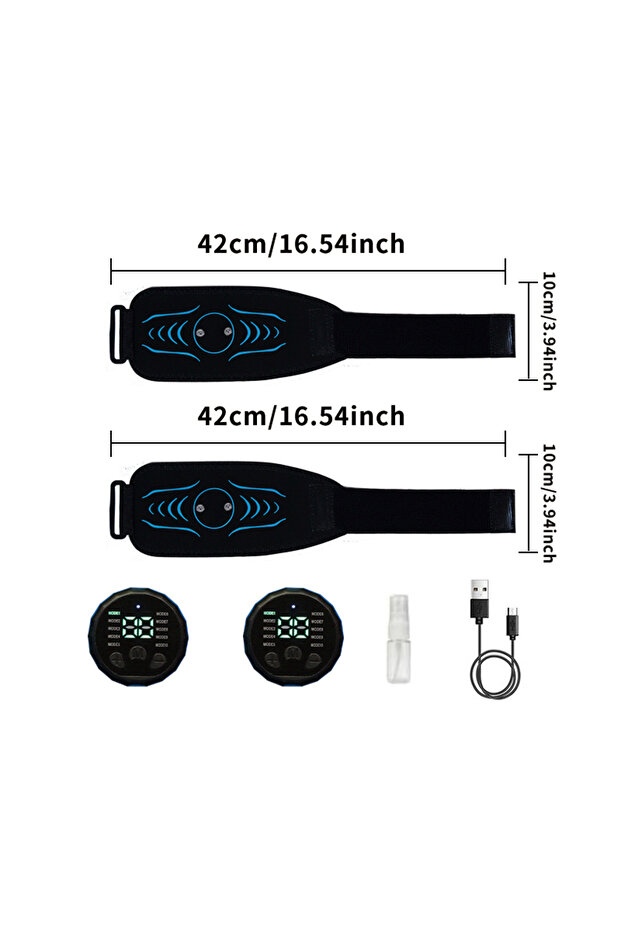 2Arm straps EMS Muscle Stimulator Abdominal Toning Belt Smart Muscle Toner Recharge Body Shaping Mas