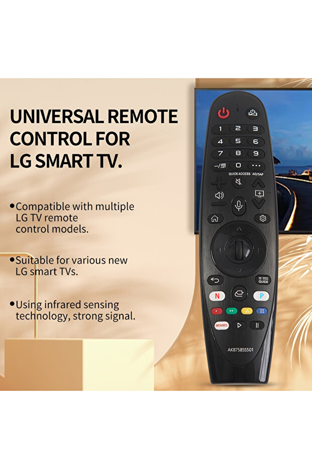 قطعتان من أجهزة التحكم عن بعد العالمية السوداء البديلة لجميع موديلات التلفزيون، تصميم بسيط، بدون وظيفة صوتية - 6