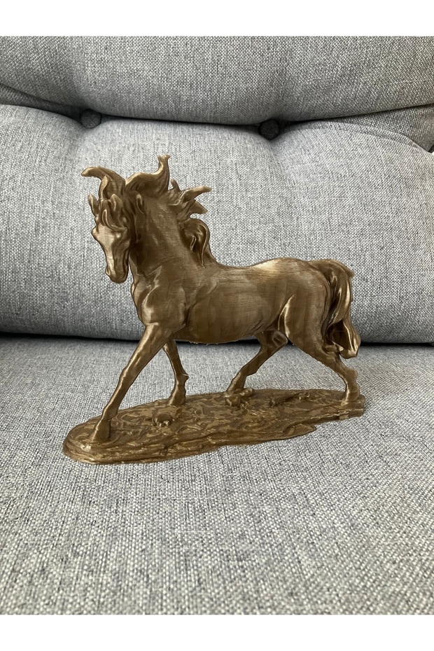 Bronz Gold At Büstü - 1