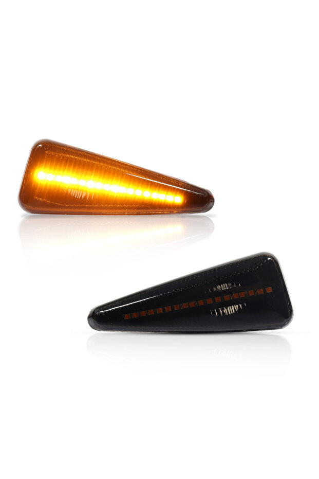 Smoked Lens 2PCS Dynamic LED Side Marker Light Turn Signal Blinker Lamp for Dacia Logan Sandero I Re