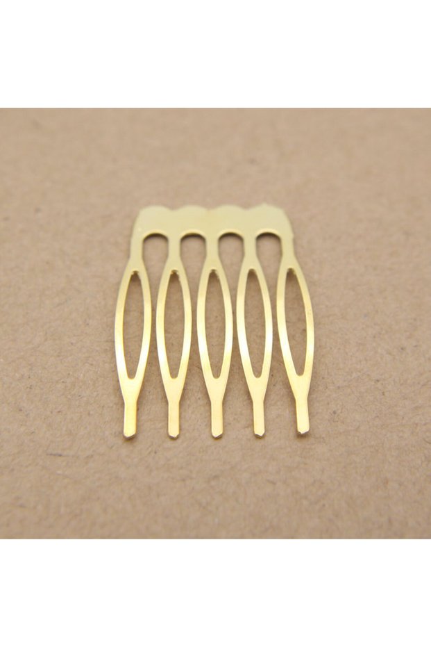 Gold 5 teeth 10pcs 5 6 8 10 Teeth Metal Hair Comb Brass For Clip Women Girl Bridal Ornament Jewelry