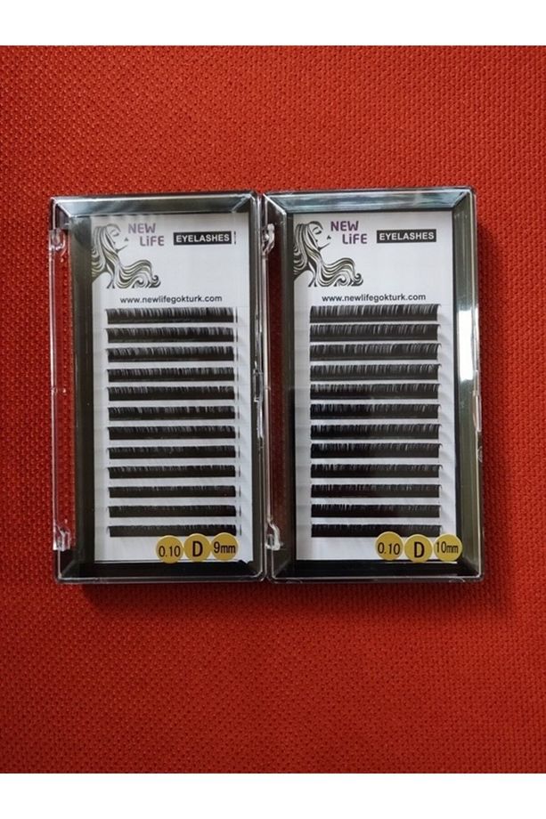 Klasik Tekli Ipek Kirpik D Kıvrım 0,10 Kalınlık 9-10mm Uzunluk (2 Adet) Hesaplı Paket - 3