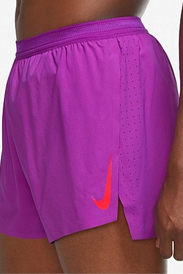 Aeroswift 4 Inch Brief Lined Racing Running Kısa Hafif Slip Astarlı Profesyonel Koşu Şortu Mor - 1