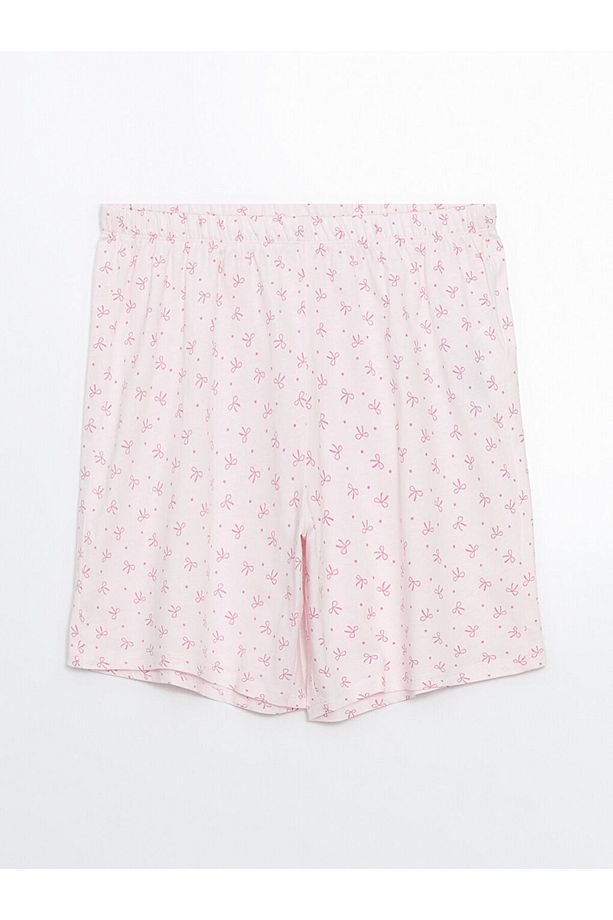 LCW DREAM Pembe Gömlek Yaka Desenli Hamile Şortlu Pijama Takımı - 7