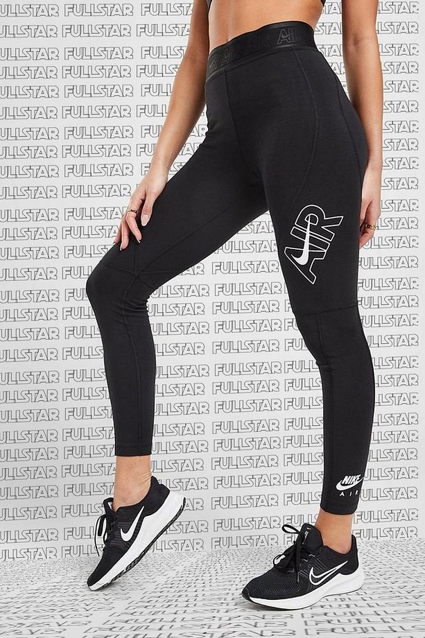 Air High Rise Cotton Leggings Black Yüksek Belli Pamuklu Siyah Tayt - 3