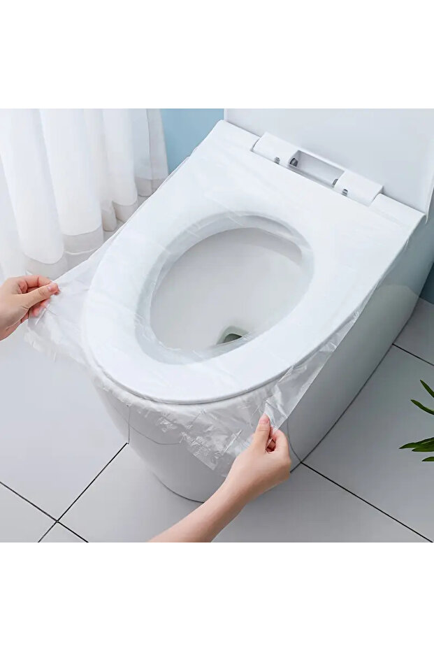 Çocuklar İçin Okul Klozet Kapak Örtüsü Pratik Kullanımlı Hijyenik Klozet Kapağı Poşeti 50 Adet - 5