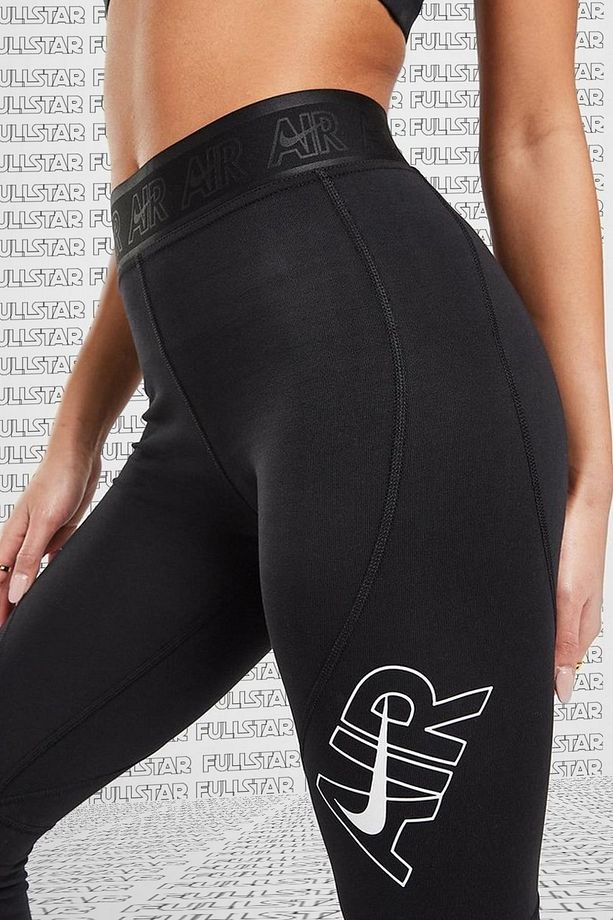 Air High Rise Cotton Leggings Black Yüksek Belli Pamuklu Siyah Tayt - 2