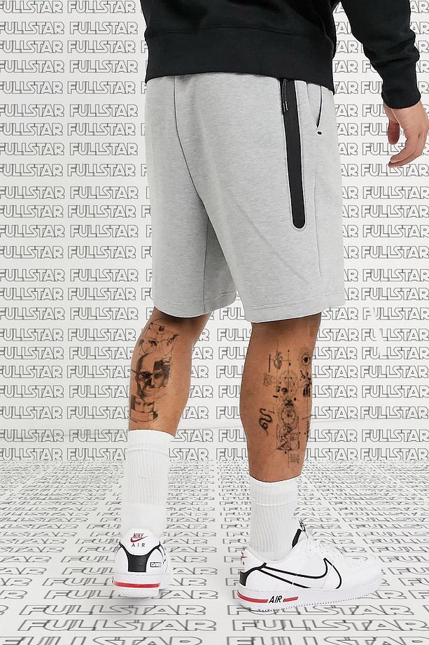 Tech Fleece Unisex Gray Shorts Pamuk Polyester Erkek Şort Gri - 2