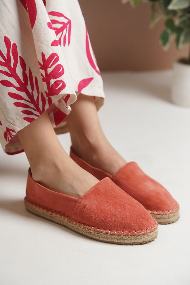 Süet Mercan Günlük  Espadril Ayakkabı - 3