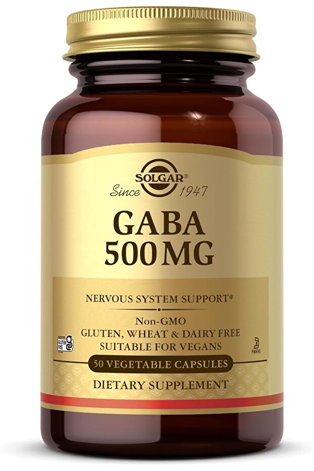 Gaba, 500 mg, 50 Vegetable Capsules, Nervous system support