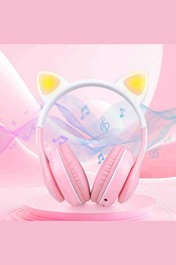 C30 RGB Ledli Kablosuz Bluetoothlu Kedi Tasarım Kulaklık - 2