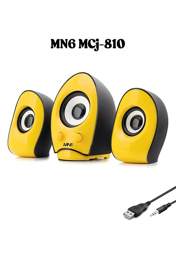 MCJ-810 Bilgisayar Hoparlörü/10Watt-3d Stereo /2+1 hoparlör-80db-2+1 ses sistemi - 1
