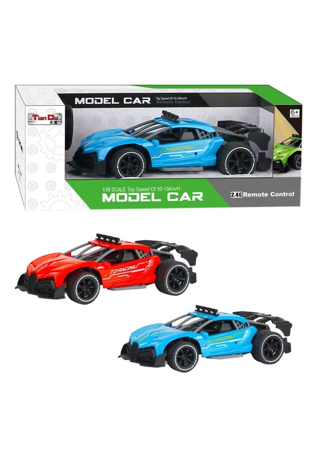 2.4G 1:18 4CH RC High-Speed Car with Remote Control - Assorted Colors - 3