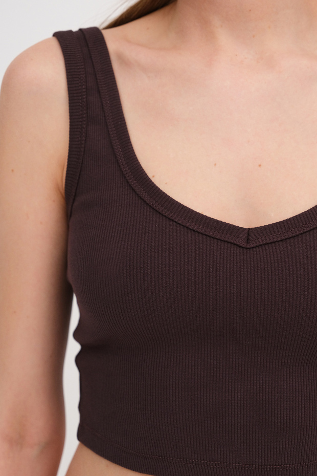 Kalın Askılı Crop Atlet A0345 - 3