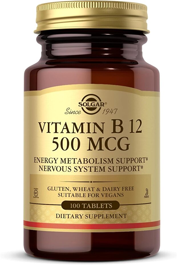 Vitamin B12, 500 mcg, 100 Tablets