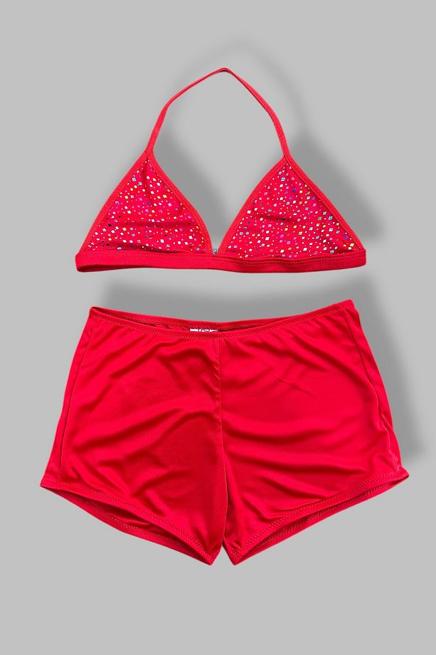 Kız Çocuk Şortlu Bikini Takımı - 1
