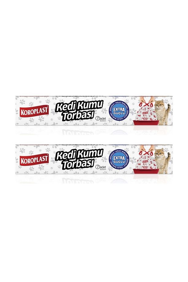 Kedi Kumu Torbası Çöp Poşeti Temizlik Evcil Hayvan Hijyen 2 Adet - 1