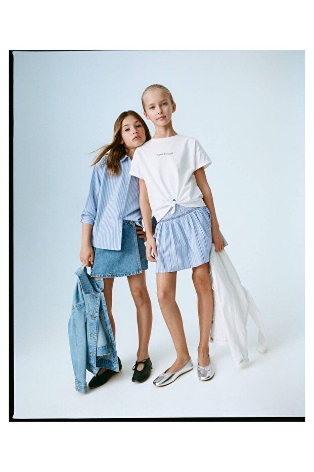 Pileli kısa etek - 4