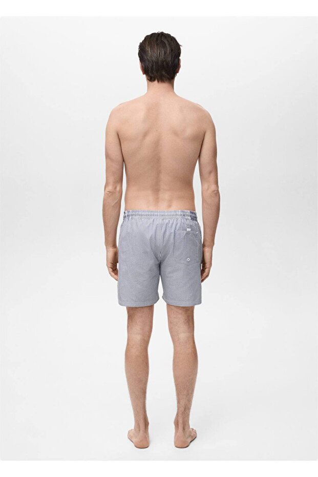 Gofre kumaşlı şort mayo - 4