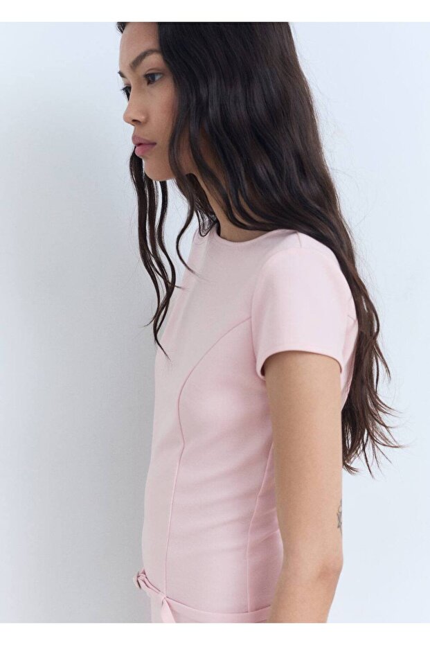 Kemerli kısa elbise - 1