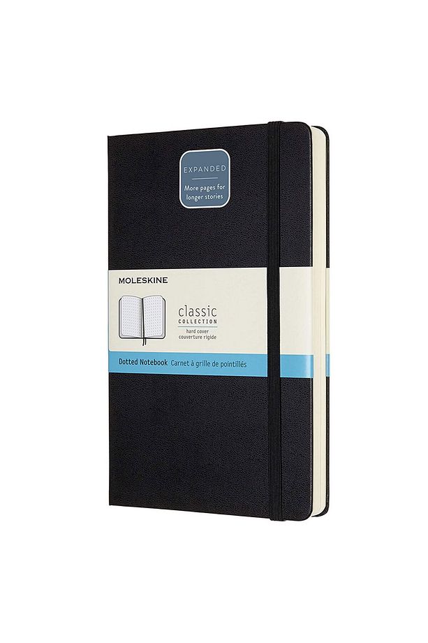 Classic Expanded 400 Sayfa Sert Kapak Noktalı Defter 13x21cm Black - 1