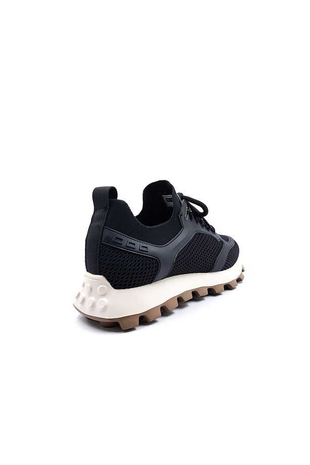 Hafif Tasarım Siyah Erkek Yazlık Fileli Triko Sneaker Spor Aayakabı - 4