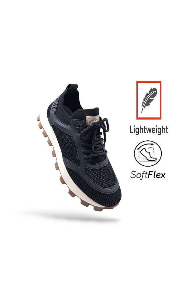Hafif Tasarım Siyah Erkek Yazlık Fileli Triko Sneaker Spor Aayakabı - 3