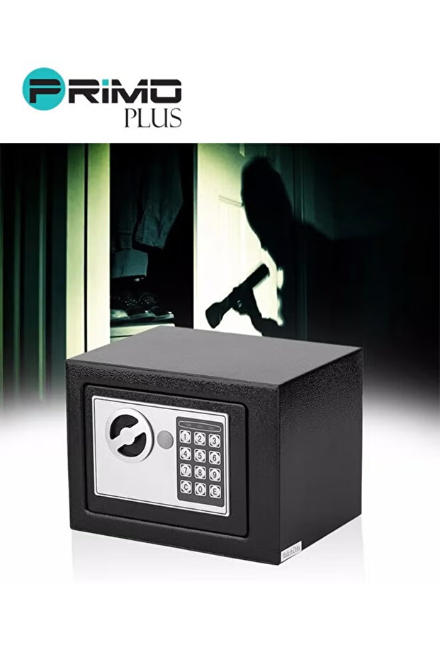 Compact Electronic Safe with Dual Locking System 27X22x23 cm black - 3