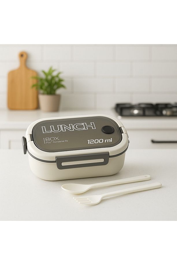 1200ml 2 Katlı 6 Bölmeli Bento Beslenme Çantası - Hava Kilitli, Mikrodalgada Kullanılabilir, BPA'sız - 7
