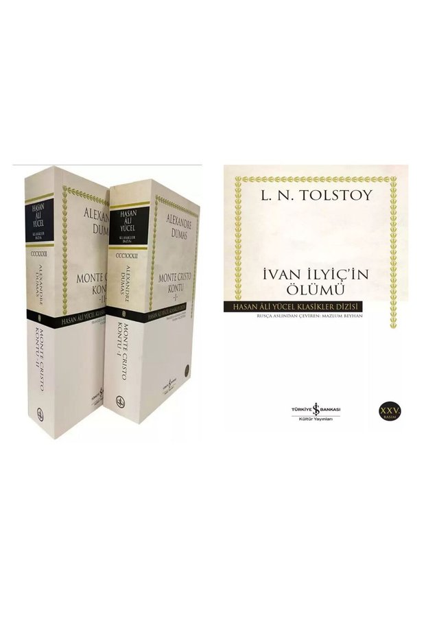 Monte Cristo Kontu - 2 Book Sets - Alexandre Dumas - İvan İlyiçin Ölümü - Lev Nikolayeviç Tolstoy