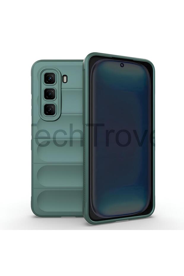 Infinix Hot 50 Pro 4G Case Flexible TPU Zore Ethnic Silicone Cover with Hollowed Out Back Surface Design