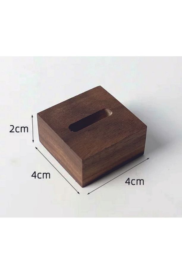 Yüzük Sergileme Standı, Ahşap takı sergileme podyumu, takı düzenleyici stand, Kare SET 4 (6 Adet) - 3