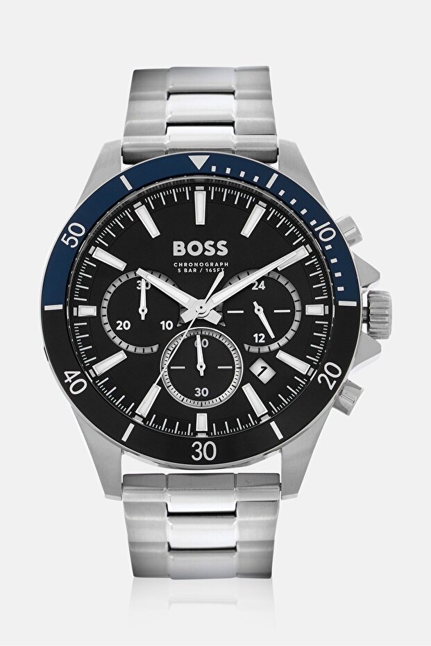 Men 1514101 Stainless Steel Watch 45mm, Silver - 1