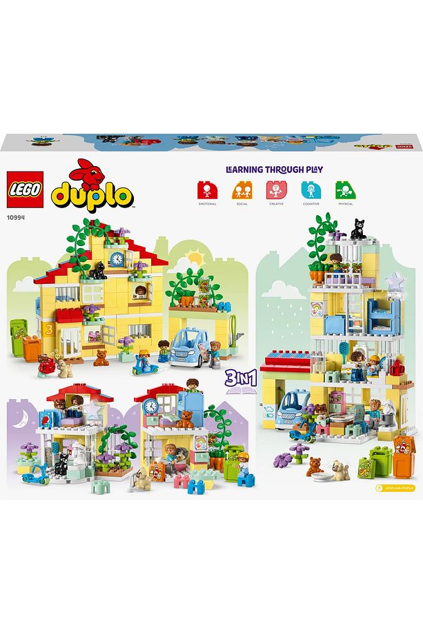 ® DUPLO® 3’ü 1 Arada Aile Evi 10994 - 3+ Eğitici Oyuncak Yapım Seti (218 Parça) - 5