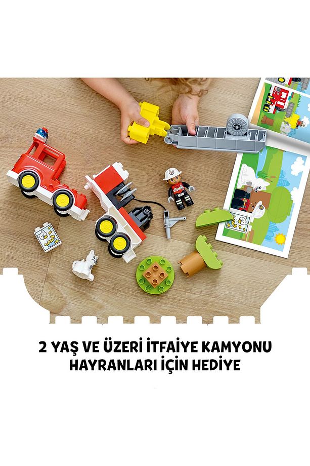 ® DUPLO® İtfaiye Kamyonu 10969 - 2+ Eğitici Oyuncak Yapım Seti (21 Parça) - 10