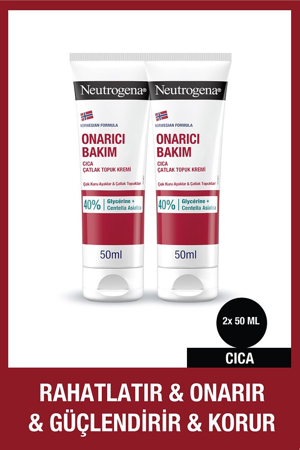 Norveç Formülü CICA Çatlak Topuklar Için Ayak Kremi 50 ml X2 - 1