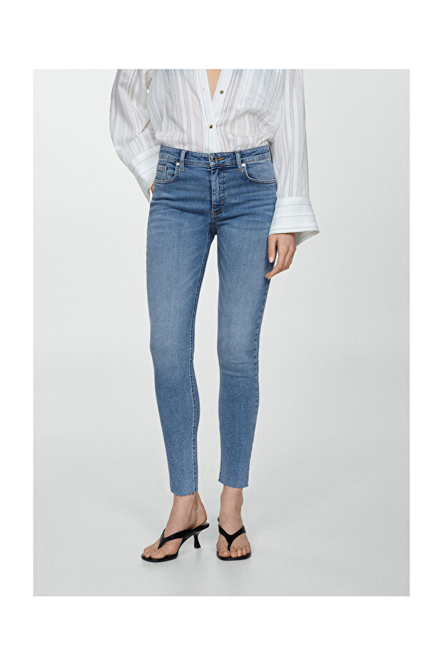 Обтягуючі укорочені джинси - 3