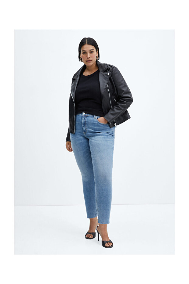 Обтягуючі укорочені джинси - 6