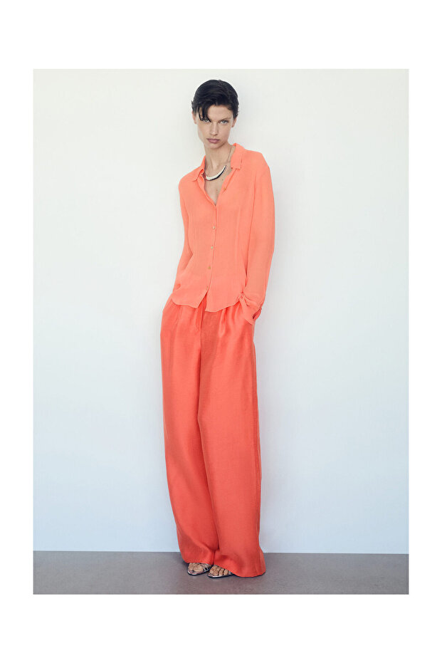 Orangefarbene Damenhose 67039235 - 3