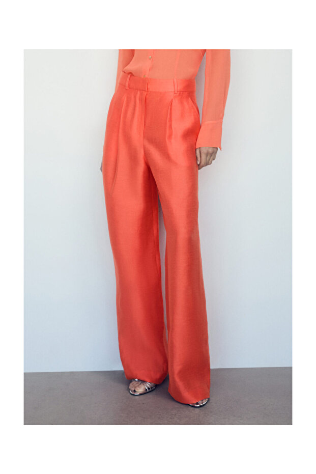 Orangefarbene Damenhose 67039235 - 4