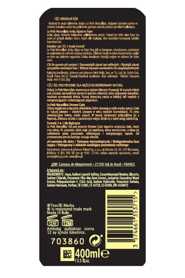 Men Ardıç Ağacı Ve Füjer Duş Jeli 400 ml - 2