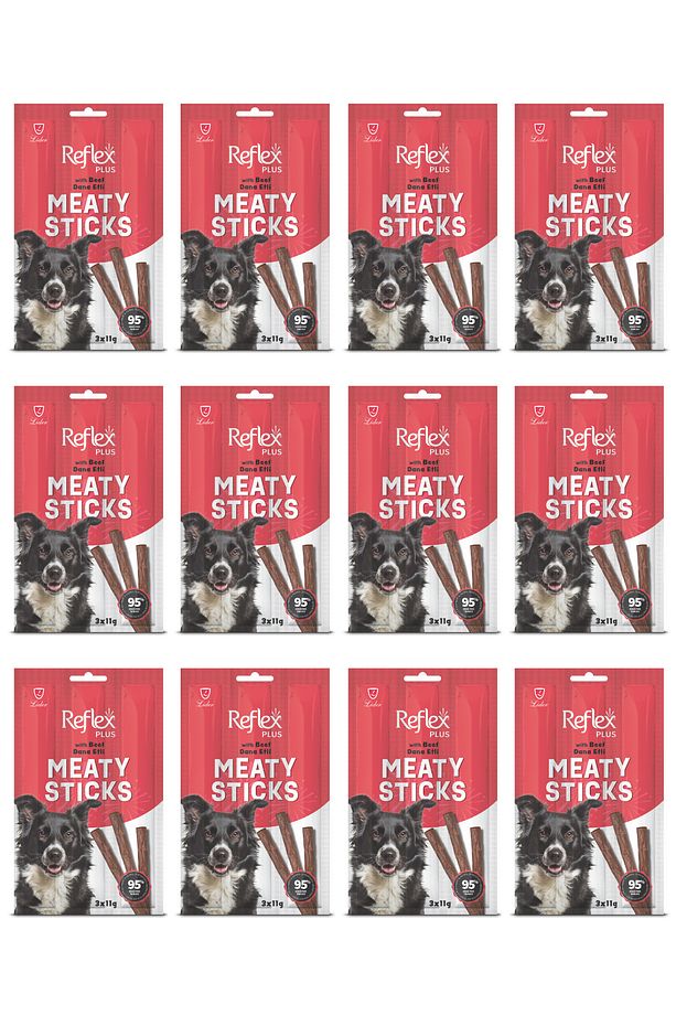 Dog Tahılsız Stick Beef Biftekli Köpek Ödül Çubuğu 3x11 Gr (12 Adet) - 1