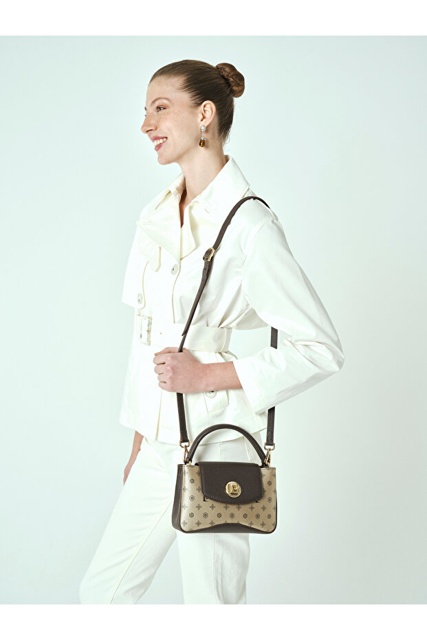 Gold Monogram Women's Shoulder Bag 05Po25Y2062